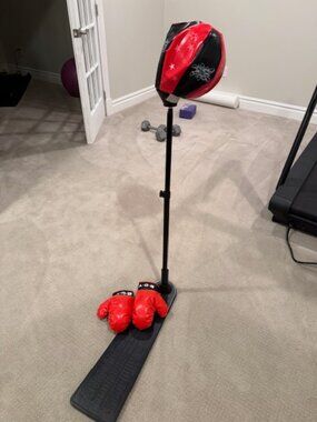 Kids Punching Bag with gloves and adjustable stand